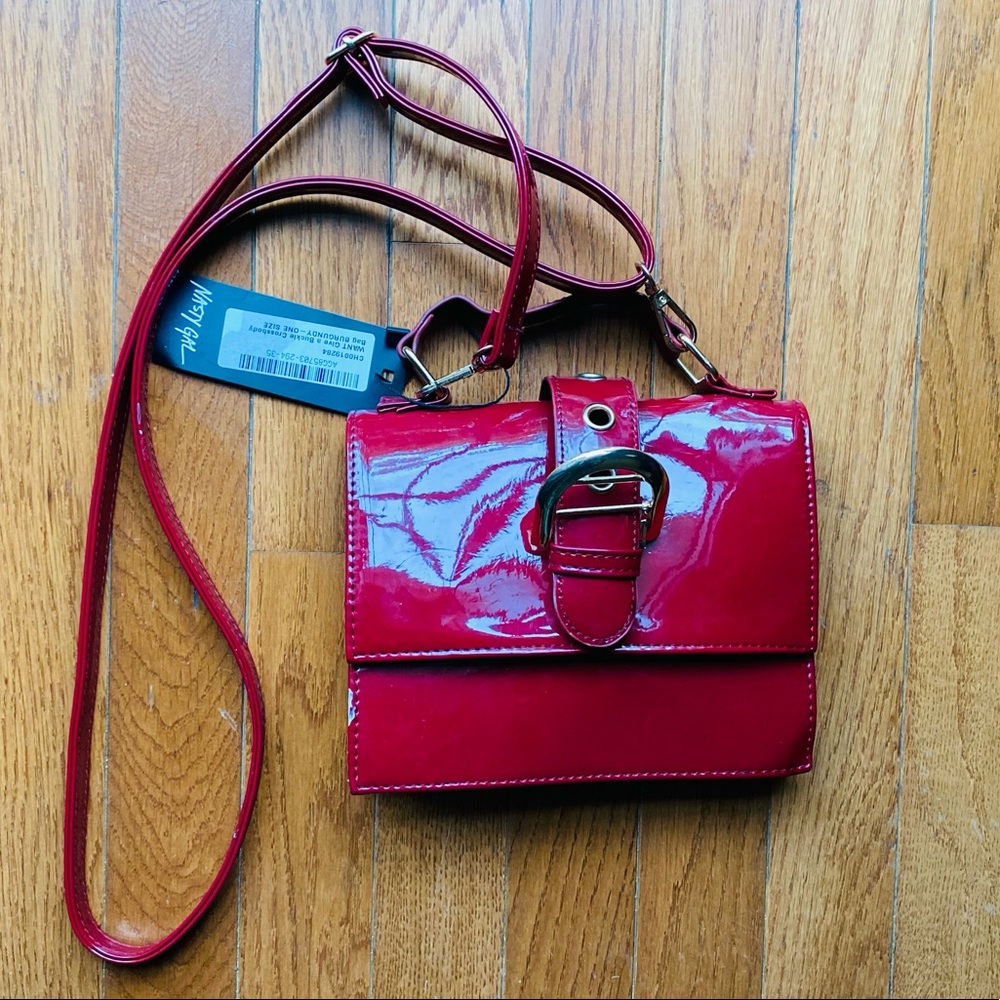 NWT Red Belt Buckle Purse